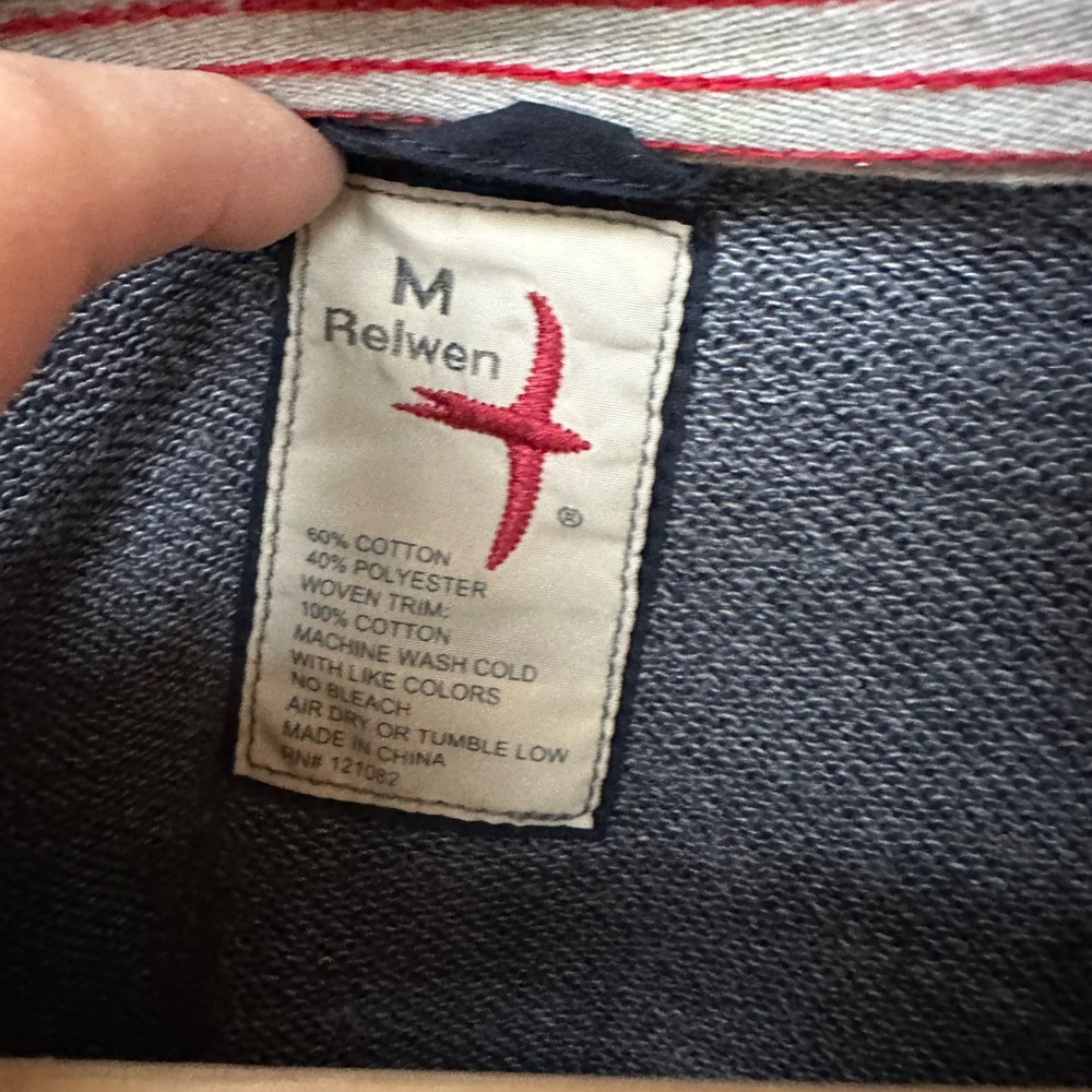 Relwen Loop Back Mock Pullover Sweater - Button H… - image 4